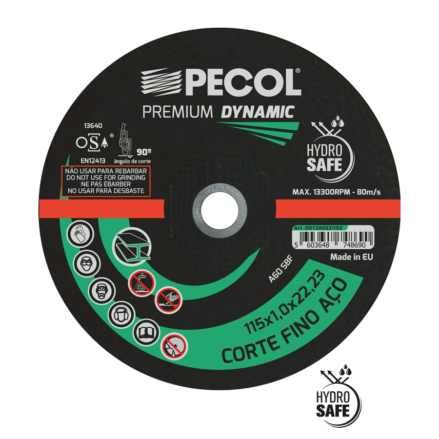 Disco de Corte Fino Aço Premium Dynamic - Pecol