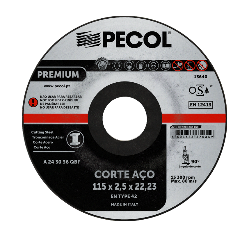 Disco de Corte Aço Premium - Pecol