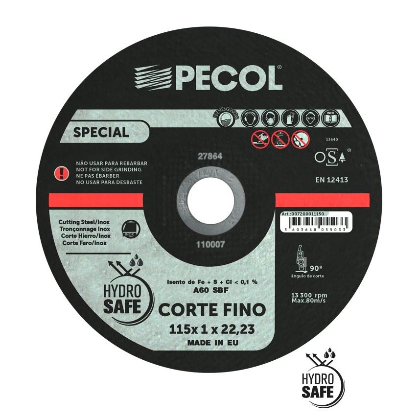 Disco de Corte Fino Inox Special - Pecol