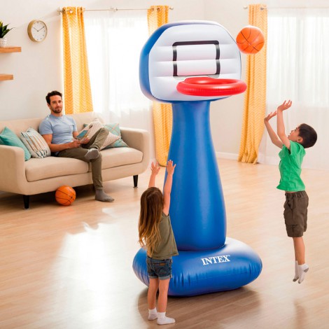 Cesto de Basquetebol Insuflável - Centro de Jogo Insuflável - 104x97x208cm 
 - INTEX - Image 3