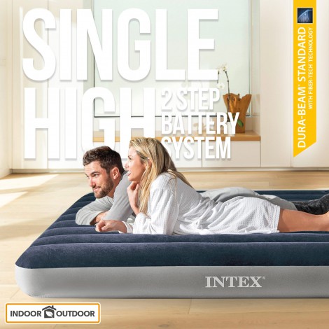 Colchão Insuflável Inex 2 Pessoas Bomba 2 Tempos Dura-beam Standard
 - INTEX - Image 3