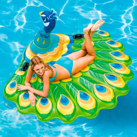 Colchão Pavão Real  - Insufláveis de Figuras - 193x163x94cm
 - INTEX - Image 3