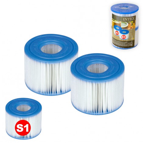 Pack 4 Filtros SPA Tipo S1-altura 7,5cm e Diãm. 10,8/4cm 
 - INTEX - Image 3