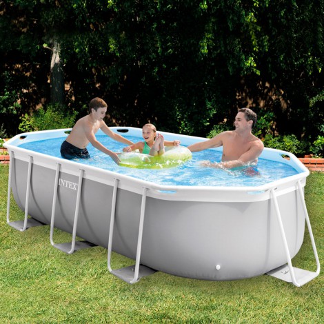 Piscina Desmontável Oval Prism Frame com Bomba de Cartucho - INTEX - Image 2