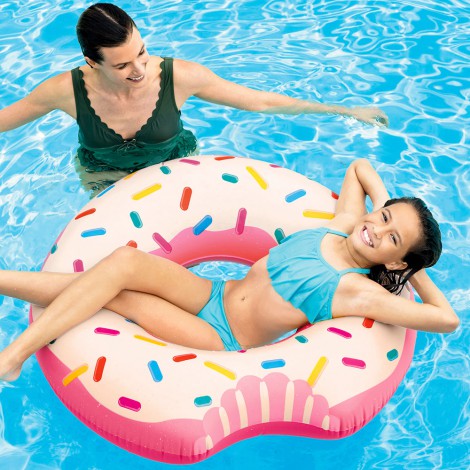 Roda Insuflável Donut Cor-de-rosa  107x99cm 
 - INTEX - Image 3