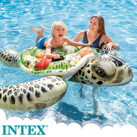 Tartaruga Inflável  Efeito Realista & Alças 191x170cm 
 - INTEX - Image 3