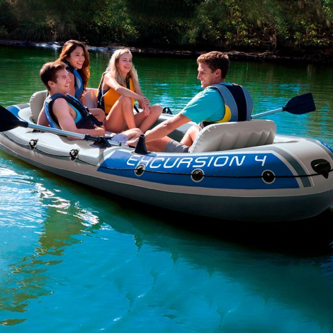 Barco Insuflável  Excursion 4 & 2 Remos - 315x165x43cm
 - INTEX - Image 4