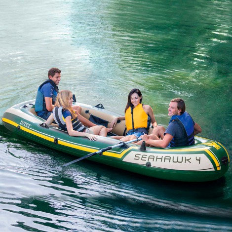 Barco Insuflável  Seahawk 4 & Remos - 351x145x48cm  
 - INTEX - Image 4