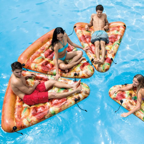 Colchão Insuflável  - com Forma de Fatia de Pizza - 145x175cm 
 - INTEX - Image 4