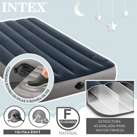 Colchão Insuflável  Individual Bomba 2 Tempos Dura-beam Standard
 - INTEX - Image 4