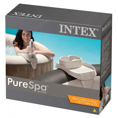 Suporte Bebidas SPA  2 Porta-copos+bandeja 26x22x18cm 
 - INTEX - Image 4