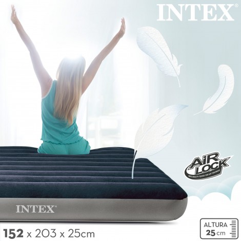 Colchão Insuflável Inex 2 Pessoas Bomba 2 Tempos Dura-beam Standard
 - INTEX - Image 5