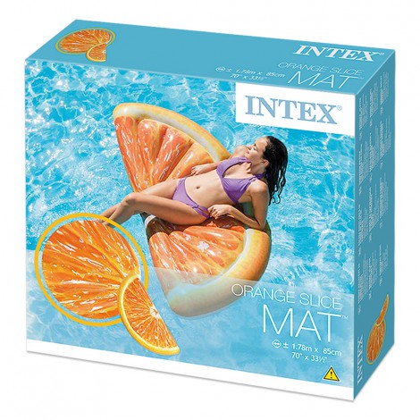 Colchão Insuflável Laranja  com Impressão Realista 
 - INTEX - Image 5