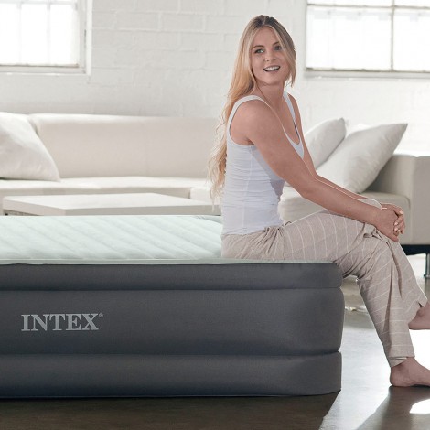 Colchão Insuflável  - Premaire i - Bomba Elétrica Incorporada - 152x203x46cm 
 - INTEX - Image 5