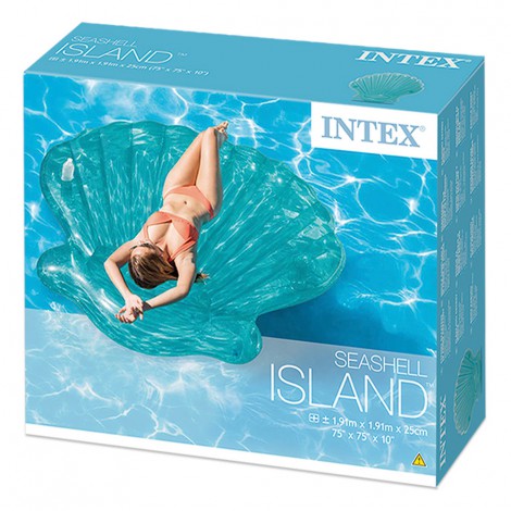 Colchão Insuflável  Para 2 Pessoas - com Forma de Concha 191x191x25cm 
 - INTEX - Image 5