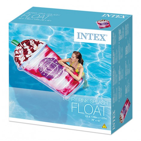 Colchão Insuflável com Forma de Batido  Berry Pink 
 - INTEX - Image 5