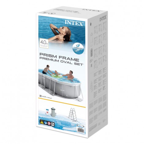 Piscina Desmontável Oval Prism Frame com Bomba de Cartucho - INTEX - Image 5