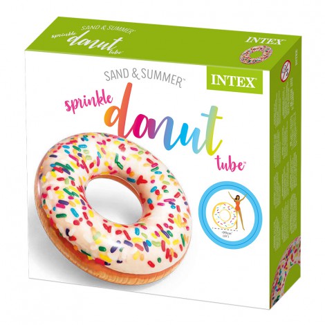 Roda Insuflável Donut Branco  Impressão Realista 114cm 
 - INTEX - Image 6