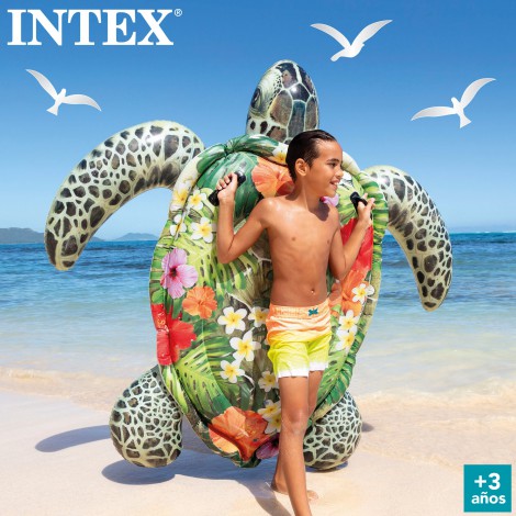 Tartaruga Inflável  Efeito Realista & Alças 191x170cm 
 - INTEX - Image 6