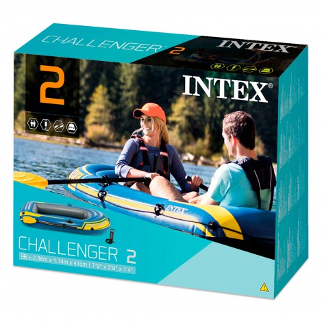 Barco Insuflável  Challenger 2 & Remos - 236x114x41cm 
 - INTEX - Image 7
