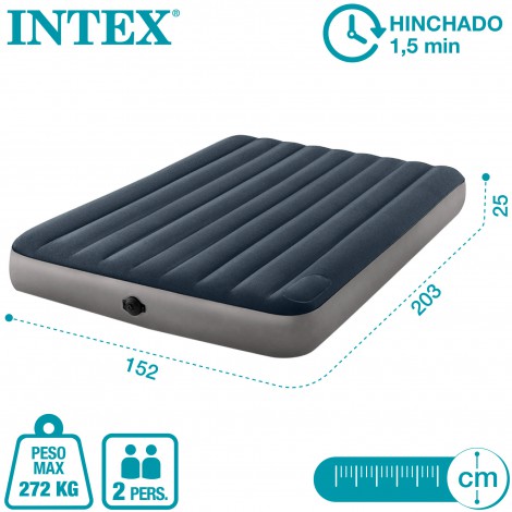 Colchão Insuflável Inex 2 Pessoas Bomba 2 Tempos Dura-beam Standard
 - INTEX - Image 7