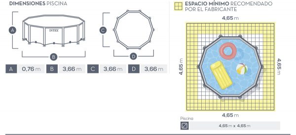 Piscina Desmontável  Metal Frame 366x76cm - 6.503 L  
 - INTEX - Image 7