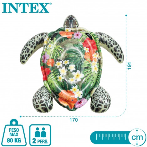 Tartaruga Inflável  Efeito Realista & Alças 191x170cm 
 - INTEX - Image 7