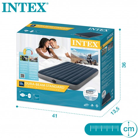 Colchão Insuflável Inex 2 Pessoas Bomba 2 Tempos Dura-beam Standard
 - INTEX - Image 8