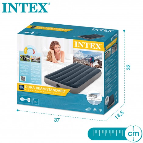Colchão Insuflável  Individual Bomba 2 Tempos Dura-beam Standard
 - INTEX - Image 8