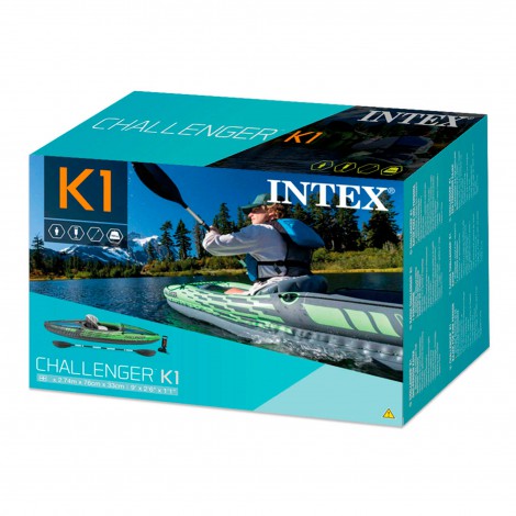 Kayak Insuflável  Challenger K1 & 1 Remo - 274x76x33cm
 - INTEX - Image 8