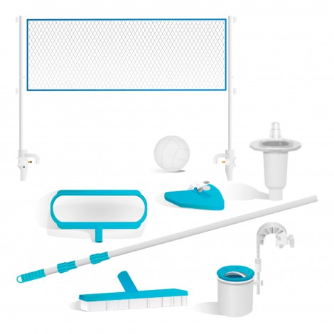 Piscina Desmontável Kit Voleibol Ultra Xtr Frame + Bomba + Cloração Salina+ Kit Limpeza 31.805litros - INTEX - Image 7