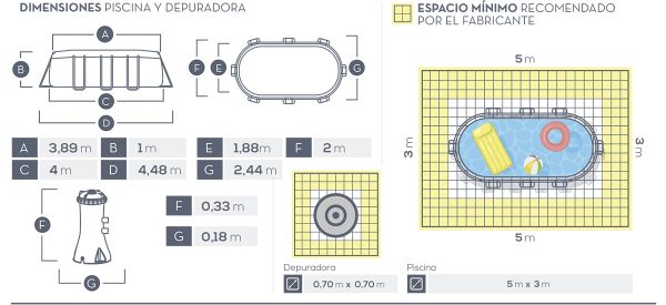 Piscina Desmontável Oval Prism Frame com Bomba de Cartucho - INTEX - Image 7