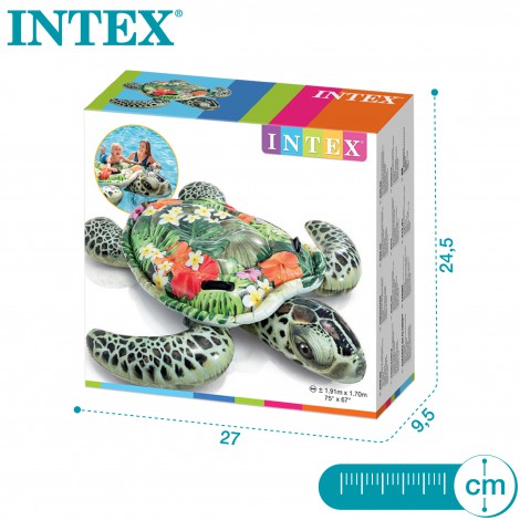 Tartaruga Inflável  Efeito Realista & Alças 191x170cm 
 - INTEX - Image 8