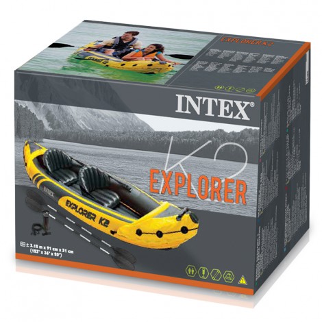 Kayak Insuflável  Explorer K2 & 2 Remos - 312x91x51cm  - INTEX - Image 8
