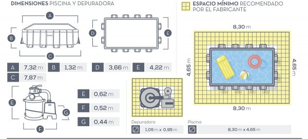 Piscina Desmontável Ultra Xtr Frame c/ Bomba de Areia  732x366x132cm  - INTEX 26364NP - Image 9