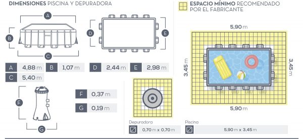 Piscina Retangular Prism Frame com Bomba - 10.874 litros - INTEX - Image 9