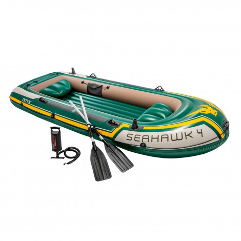 Barco Insuflável  Seahawk 4 & Remos - 351x145x48cm  
 - INTEX