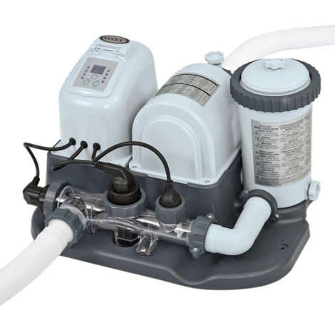Combo Bomba Cartucho + Clorador Salino Kristal Clear 
 - INTEX