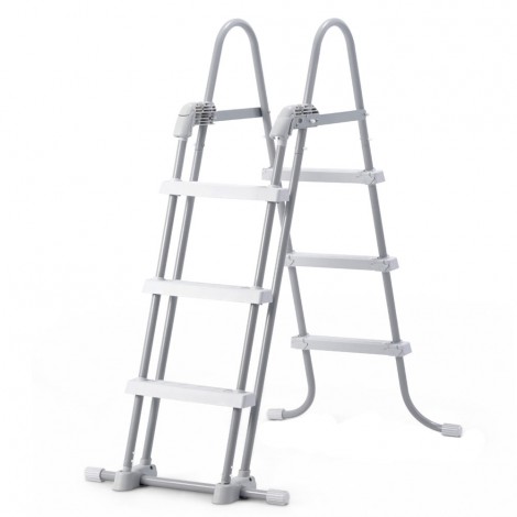 Escada  Aço Para Piscinas de Altura 91 a 107cm  
 - INTEX