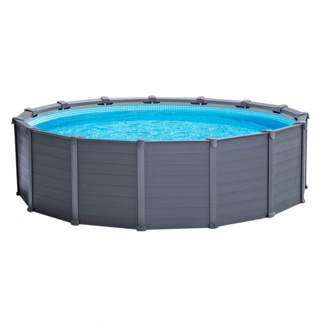 Piscina Desmontável Painel Grafite Cinza - 478x124cm - INTEX 26384NP