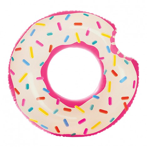 Roda Insuflável Donut Cor-de-rosa  107x99cm 
 - INTEX