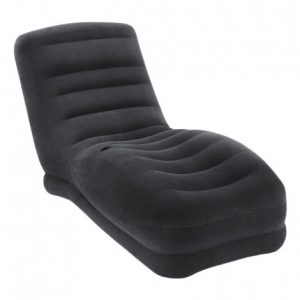 Sofá Insuflável  Aveludado - Tipo Chaise Longue - 86x170x94cm
 - INTEX