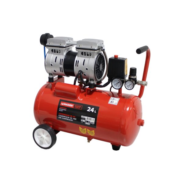 Compressor de Ar, Monobloco, 24L, 0.75HP, Silencioso - Mader