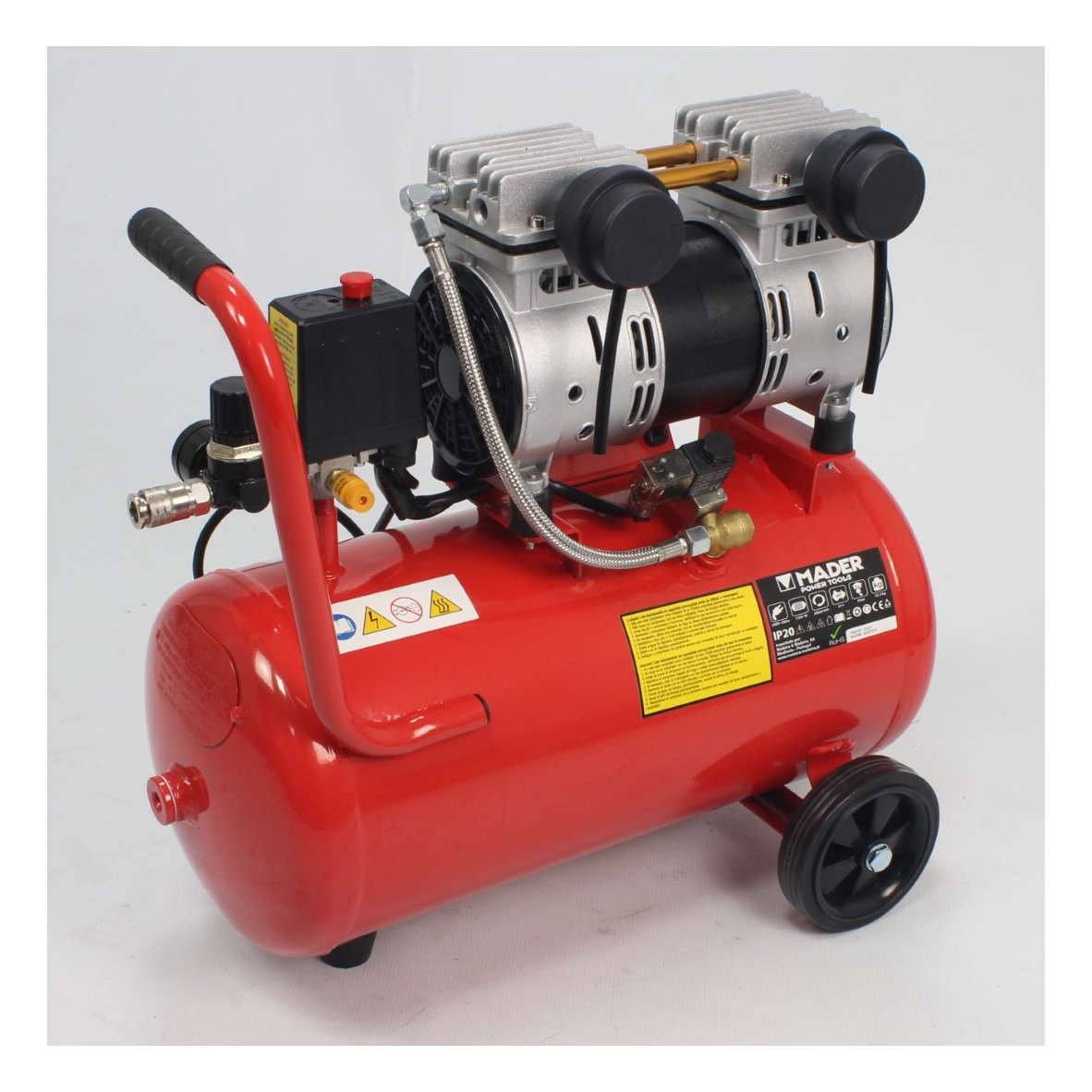 Compressor de Ar, Monobloco, 24L, 2HP, Cabeça Dupla - Mader - Image 7