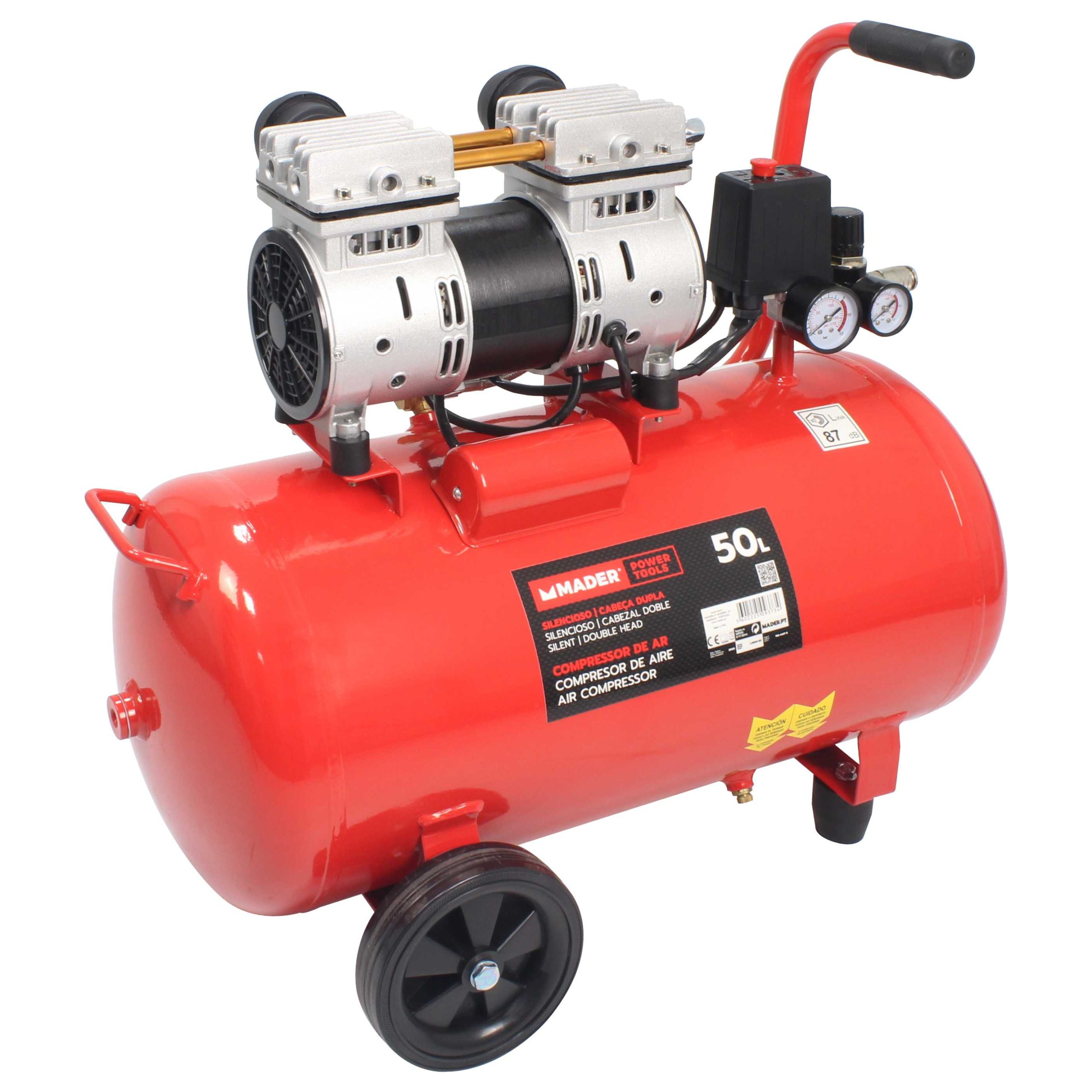 Compressor de Ar, Monobloco, 50L, 2HP, Cabeça Dupla - Mader - Image 7