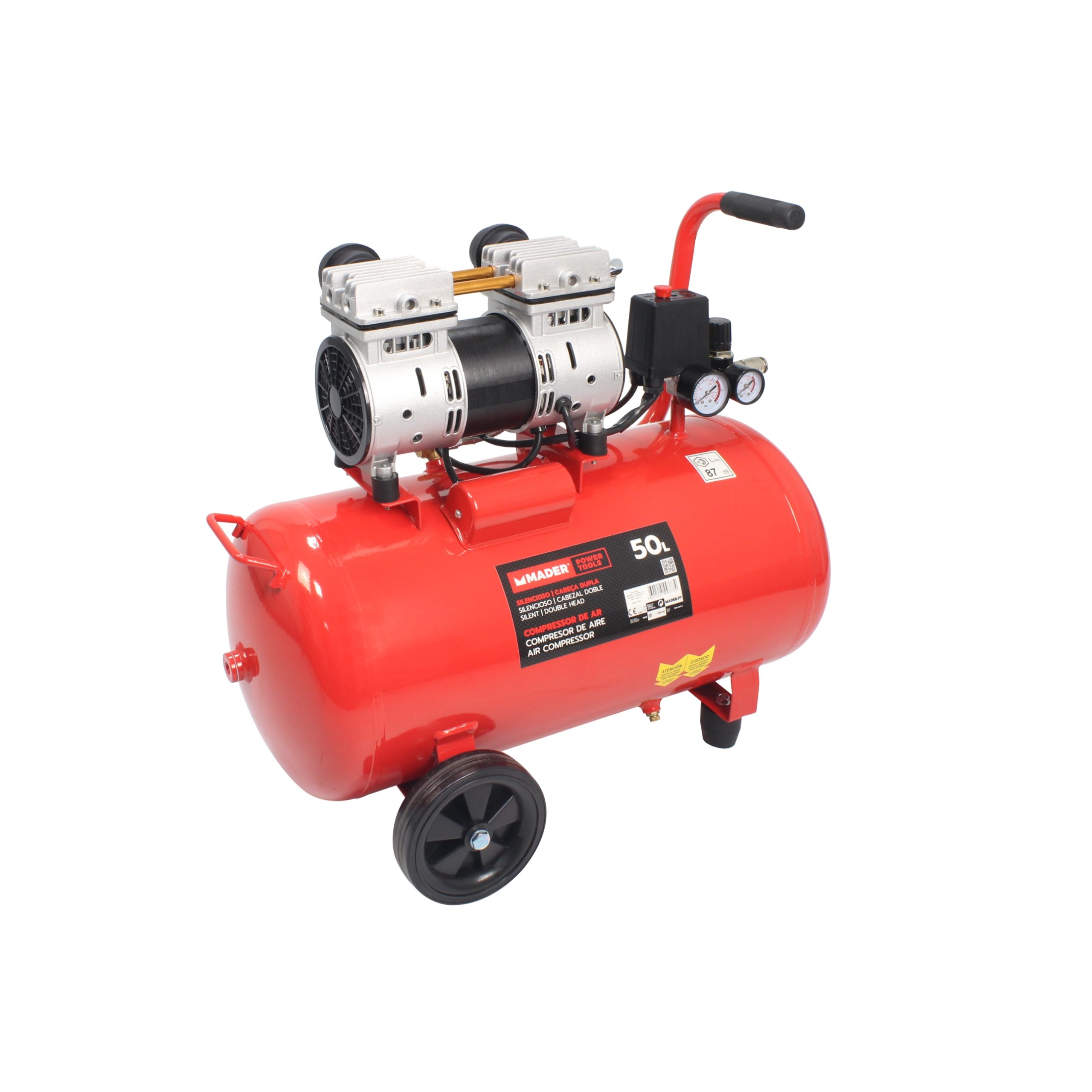 Compressor de Ar, Monobloco, 50L, 2HP, Cabeça Dupla - Mader - Image 9