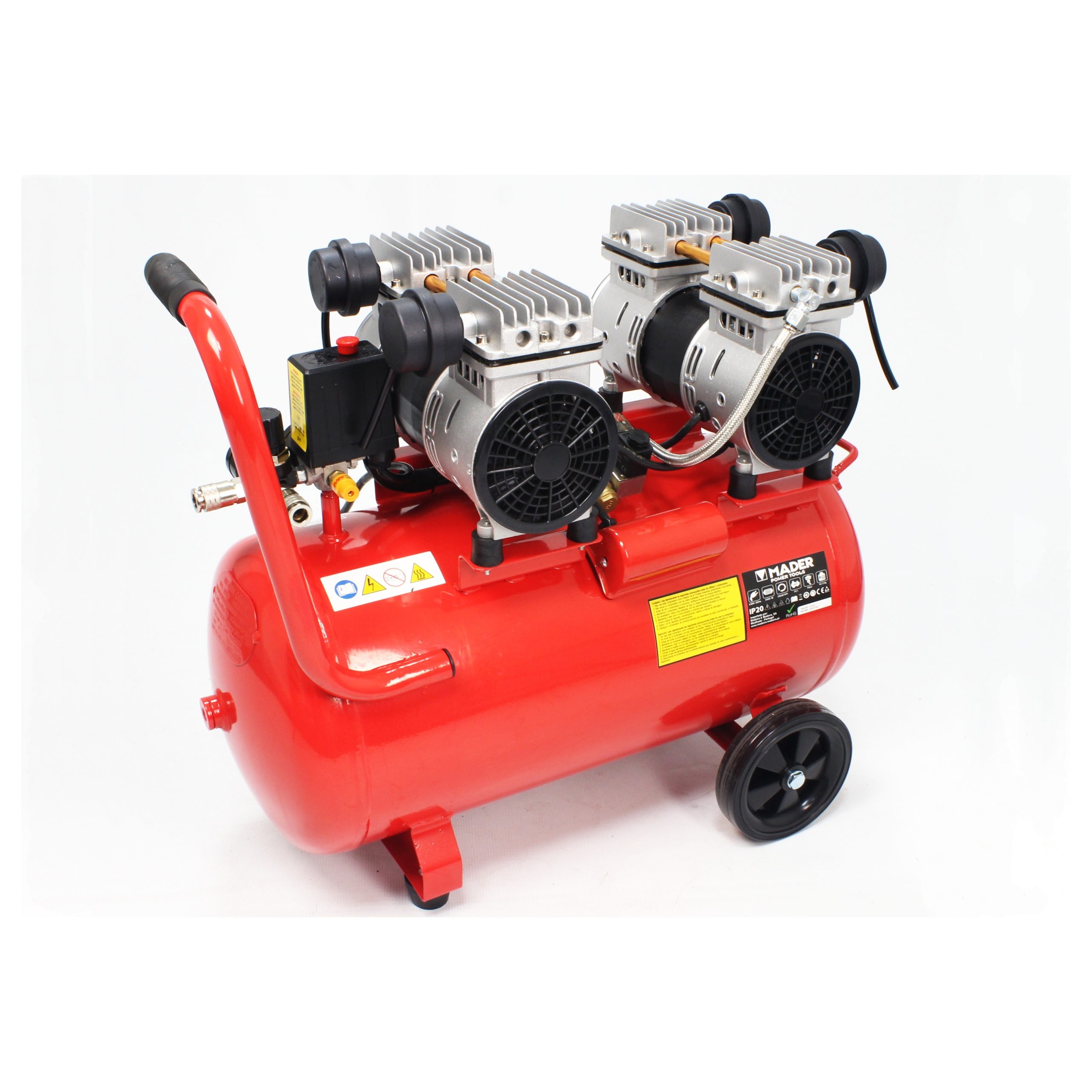 Compressor de Ar Monobloco, 50L, 4HP, 4 Cabeças, 2 Motores - Mader - Image 2