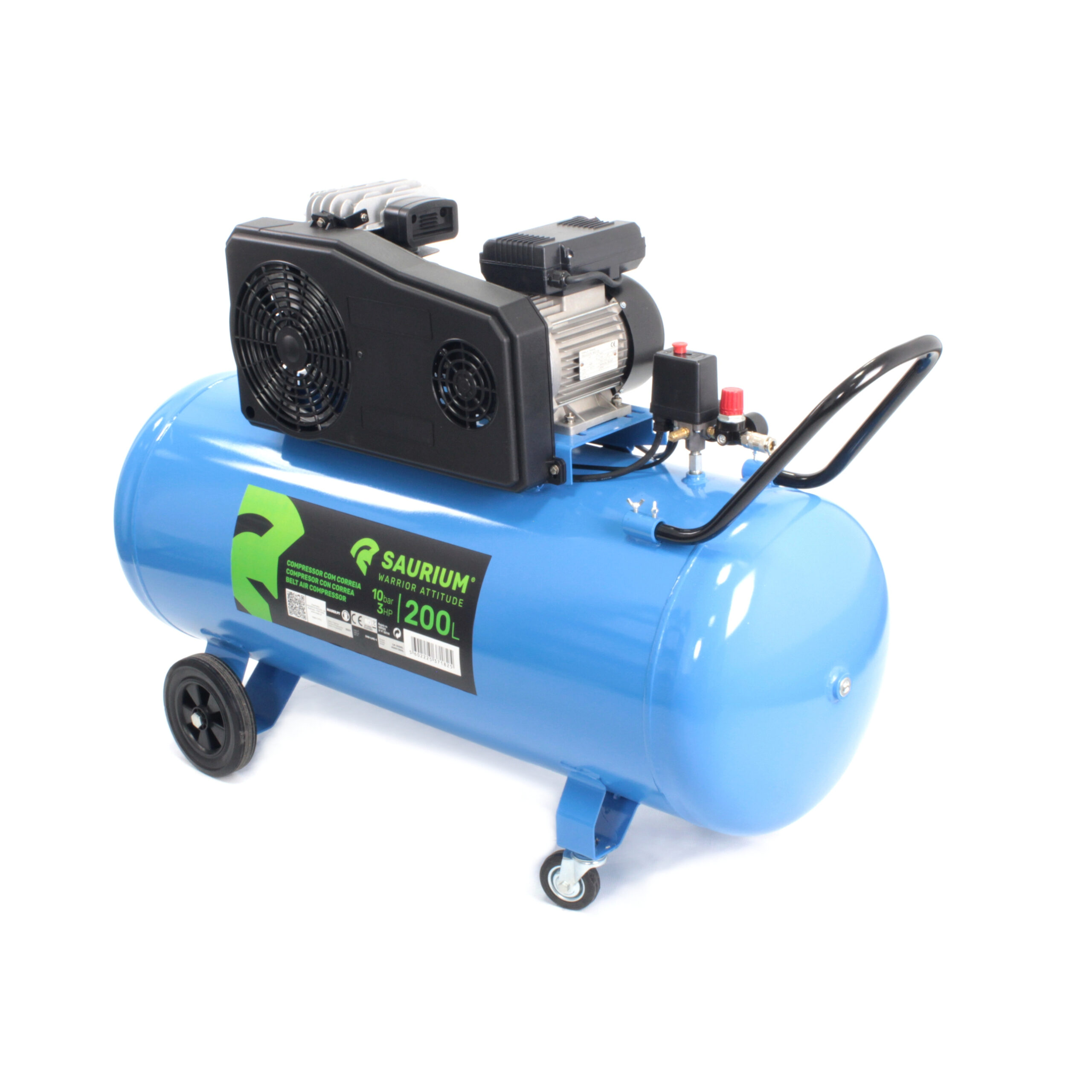 Compressor de Ar, Correia, 200L, 3hp, 10Bar - SAURIUM - Image 4
