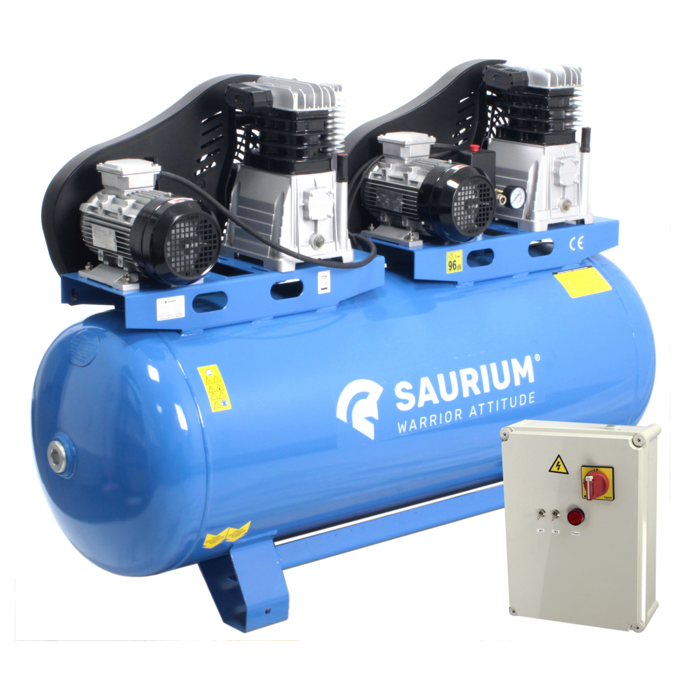 Compressor de Ar, Correia, 270L, 4 hp + 4 hp, 10Bar, Trifásico - SAURIUM - Image 6