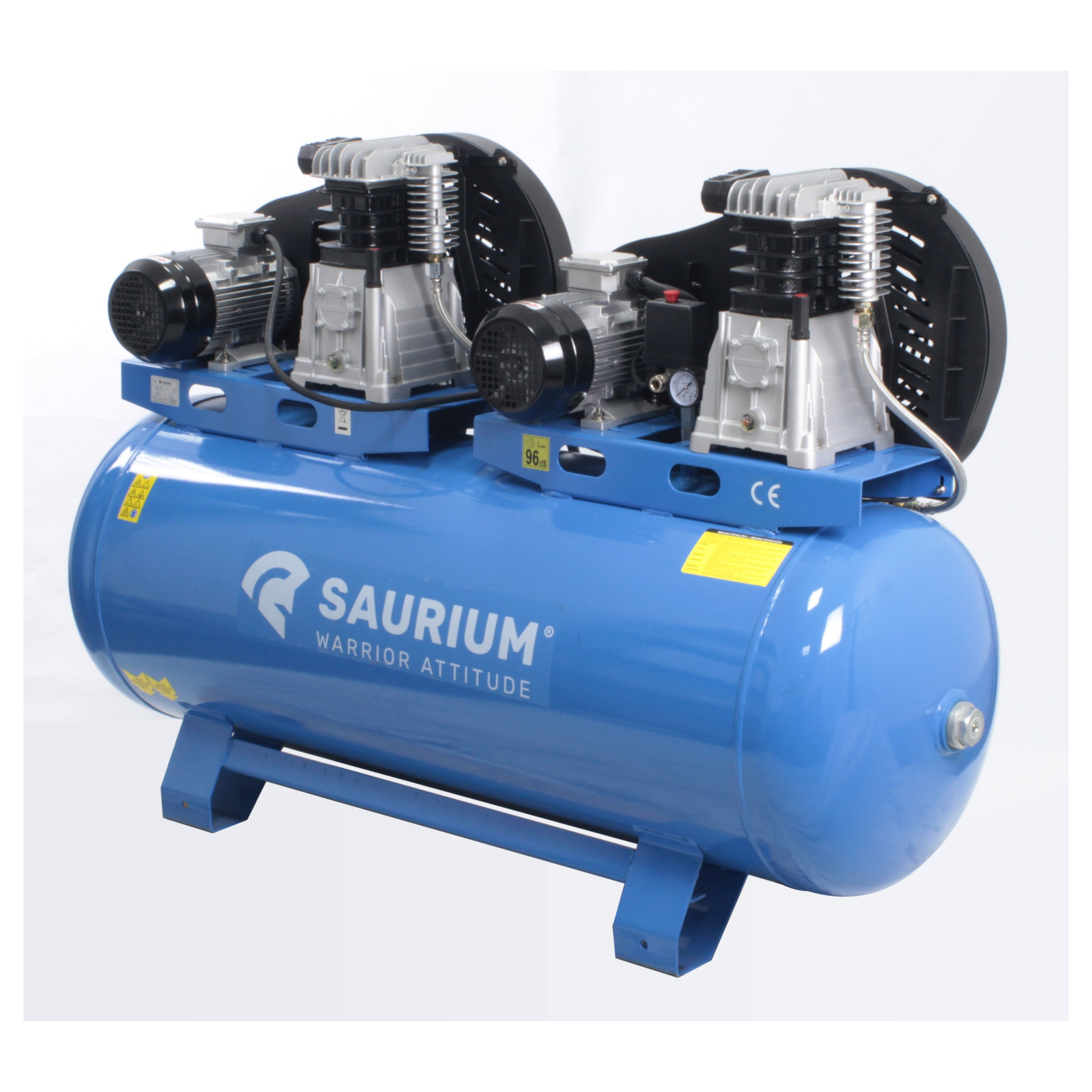 Compressor de Ar, Correia, 270L, 4 hp + 4 hp, 10Bar, Trifásico - SAURIUM - Image 7